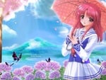 Anime Girl With a Parasol