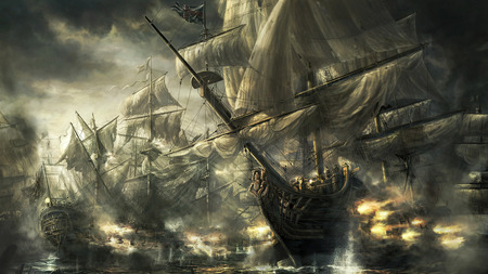 Ships at War - galeon, battle, pirate, ship