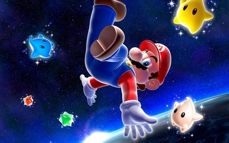 Super Mario Galaxy - space, super mario galaxy, nintendo, luna