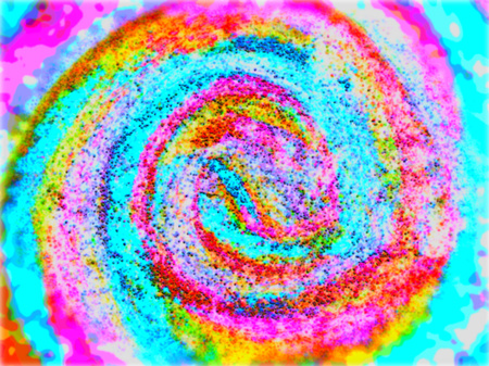 freakyness - spiral, yellow, blue, swirl, colors, pink, orange, rainbow, red, bright, chalk