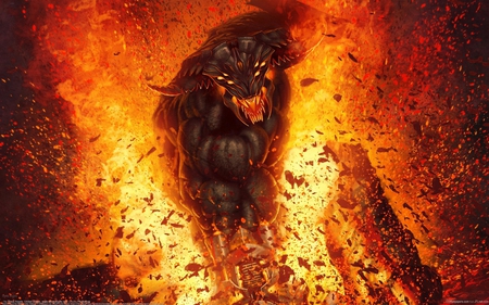 Hell Creature - hd, hell, beast, creature, fire