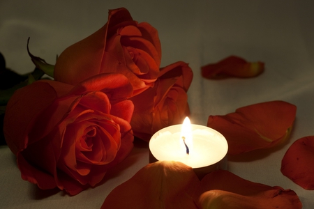 Far away from you ♥ - roses, magic, romantic, evening, fashion, entertainment, night, light, faith, hope, red, you and i, one candle, forever, beautiful, sparkling, together, love, wonderful