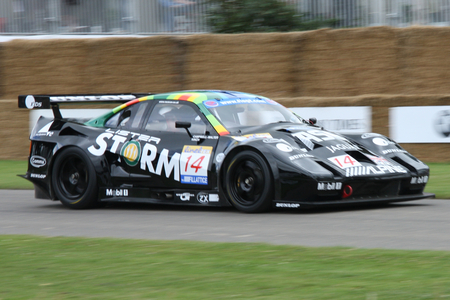 lister storm race car - sponsorship, race modified, black alloys, two seater, black, front engine