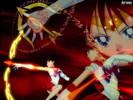 Sailor Mars Princess of Fire - mars, senshi, bow, sailor mars, fire, arrow