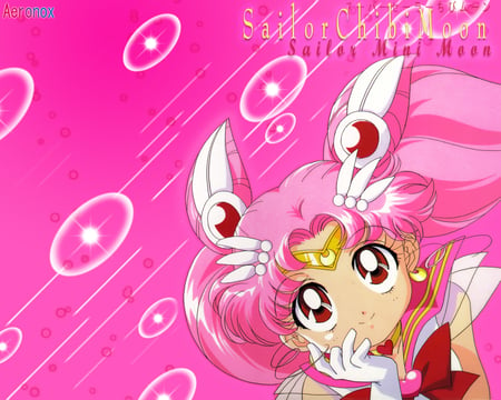 Sailor Mini Moon - senshi, moon, red, sailor mini moon, princess, mini, pink