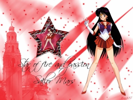 Senshi Mars - sailor, princess, stars, scout, mars, sailor stars, sailor mars, fire, senshi, red, soldiers