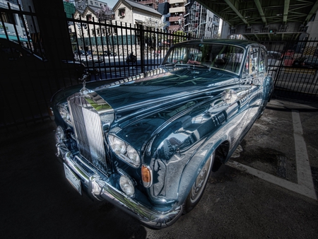 parking in tokyo - automobile, car, blue, photography