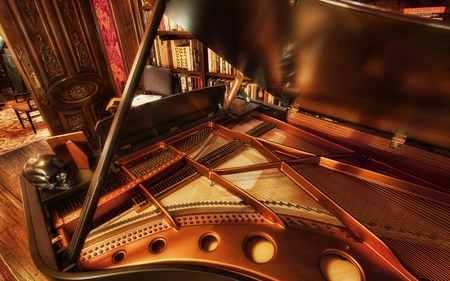 hans zimmers studio - beauty, piano, abstract, photography, manmade, studio