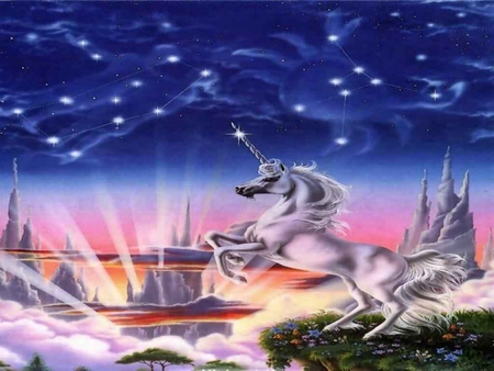 THE LEAP - abstract, fantasy, astrology, unicorn, other