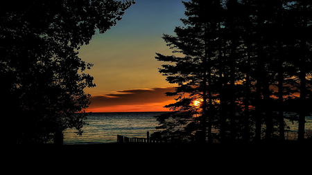 Tobermory Sunset - glow, beautiful, rich, orange, sky, painted