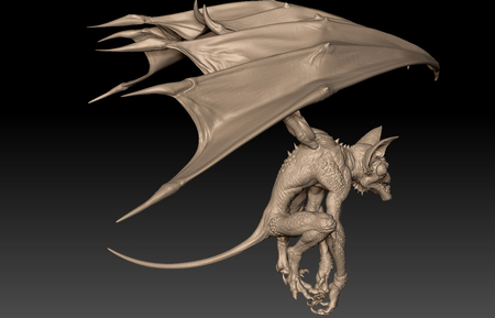 Gargoyle 3d creature_ - fantasy, picture, image, gargoyle, digital, art, gargoyle creature, wallpaper