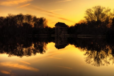 Golden Moments - moments, lake, nature, golden