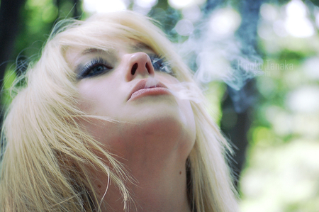 simple_life_circumstances - smoke, lady, blonde, model