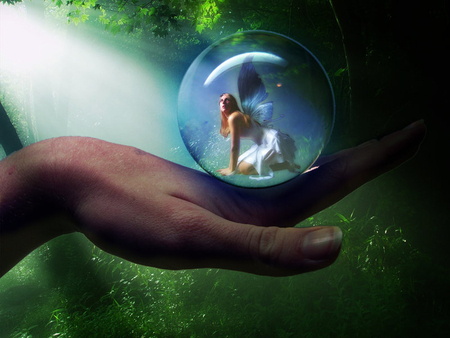 useful_captivity - art, 3d, hand, photoshop, fairy, balloon