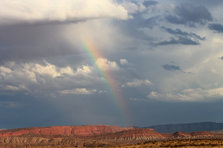 Rainbow over the hills.... - hills, rainbow, nature, sky