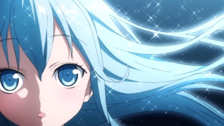 Under The Moonlight - denpa onna to seishun otoko, alien, blue hair, blue eyes, anime, erio touwa, shine