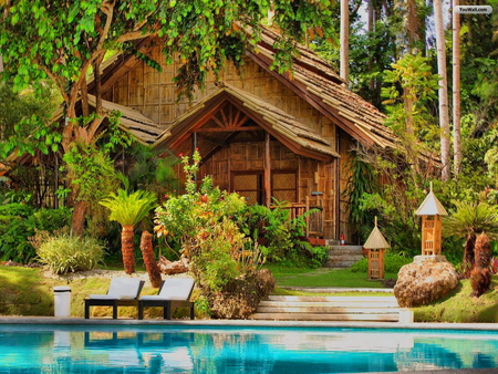 Beautiful house - home, pretty, paradise, beautiful, house, pool, hoiday