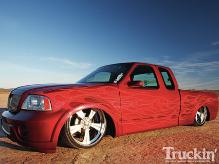 Supremely Stylish - lowered, ford, custom, red