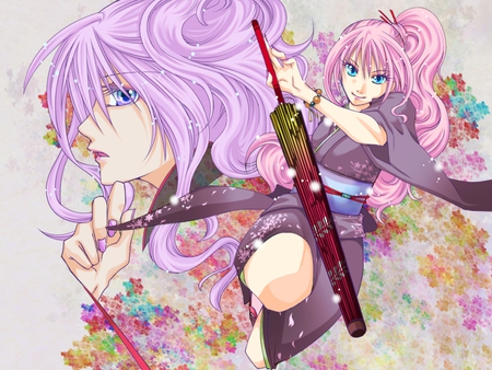 Megurine Luka - pretty, artistic, pink, fighting, luka, flowers, umbrella, japanese clothes, bracelet, nice, program, hot, thighhighs, megurine, beauty, kimono, virtual, petals, cg, lips, white, megurine luka, cute, traditional, aqua eyes, song, sexy, japanese, vocaloid, anime, blue, tail, music, aqua, pink hair, art, idol, anime girl, beautiful, singer, girl, cool, black, awesome, diva, digital, thigh highs, vocaloids