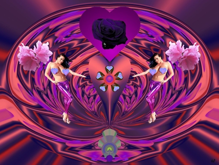 It's Whats in the Heart - eye candy, collage, 3d, fractal, abstract