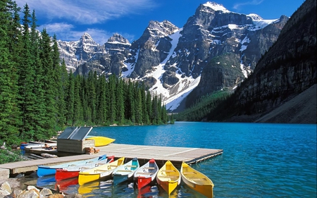 Lake - lake, boats, mountain, wallpaper, lakes, nature, tree, new, boat