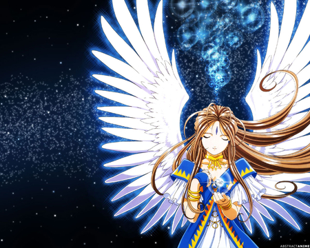 Blessed Angel - angel, blessed angel, sky, anime angel