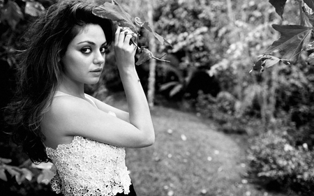 Mila Kunis - mila kunis, people, actresses, beautiful, black and white, models, celebrity