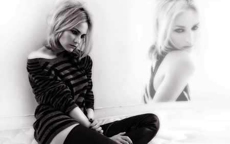 Diane Kruger - people, actresses, beautiful, black and white, models, diane kruger, celebrity, german