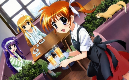 Tea Time! - magical lyrical nanoha, magic, yuuno scrya, time, nanoha takamchi, lattice, tea, magical