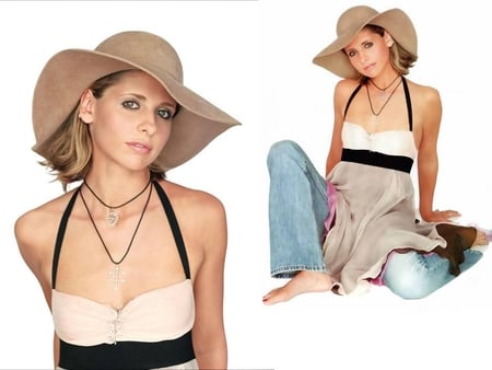 Sarah Michelle Gellar - hat, sarah michelle gellar, model, gellar, sarah, actress