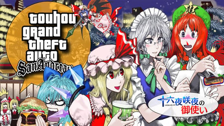 GTa Touhou Wall - touhou, girl, gta, pc, game, anime, classic, new