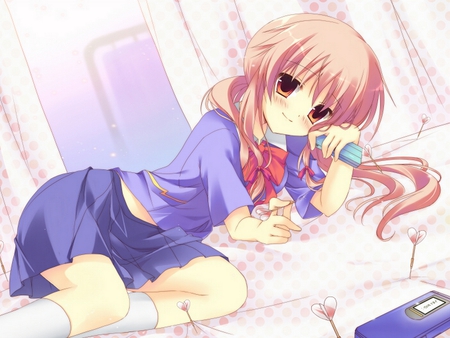 Mirai Nikki Girl - beauty, vn, wall, yuno, anime, mirai nikki, new