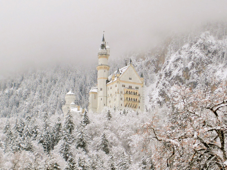 Beauty in a Snow - architecture, castle, beauty, snow