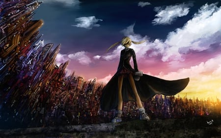 Waiting for dawn - girl, anime, power, soul eater