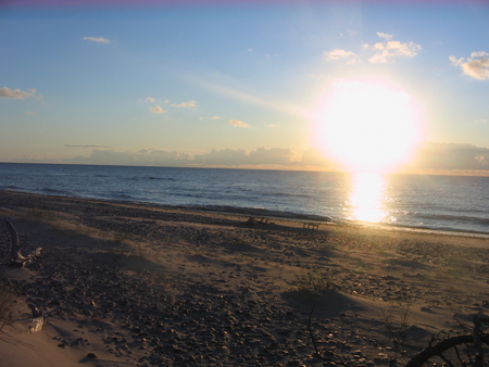 Sunset - latvia, sunset, nature, beaches