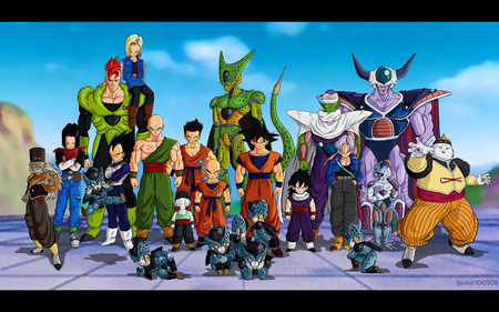 Dragonball z - villans, androids, fighters, z