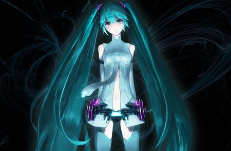 Vocaloid - vocaloid, aqua hair, hatsune miku, long hair, blue eyes