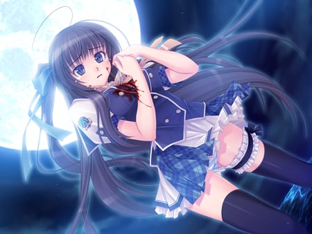 Kotowari Blood Princess - beauty, girl, cg art, wall, anime, kotowari, new