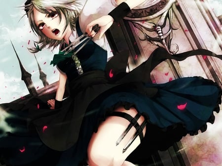 Sakuya Izayoi - touhou, girl, sword, sweet, knife, izayoi, cute, sakuya