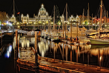 Reflection-HDR - pretty, amazing, beach, landscape, great, night, reflection, view, hdr, nice, place, houses, house, trees, water, beautiful, photography, sea, city, yachts, beauty, colors, lovely, cool, architecture, ocean, buildings, pier, street, boats, black, lights