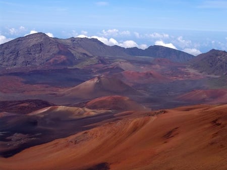 Haleakala Crater,  Island of Maui - sky, crater, maui, mountain