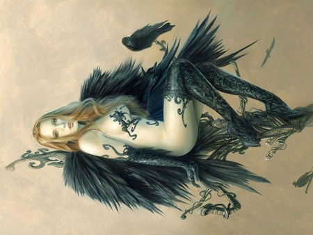 Gothic-Angel-Warrior - angel, gothic, warrior, wallpaper