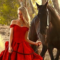 Lady and her horse