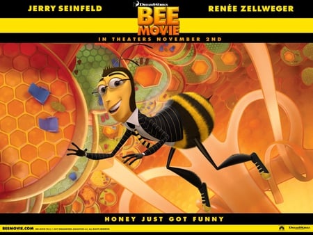 Bee Movie - miere, honey, yellow, faguri, honeycomb, insect, bee movie