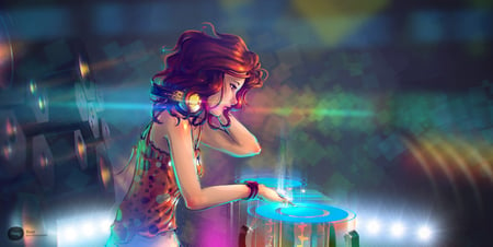 Dj - girl, music, dj, love