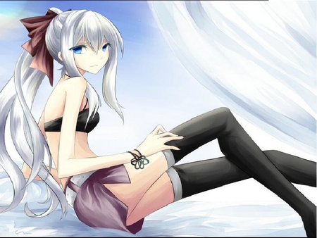 Fairy Tail - tail, young, sexy fairy, cute, white hair