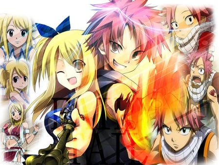 Fairy Tale - characters, anime, fairy tale, fire