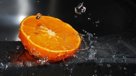 Awesome orange - abstract, water, awesome, photography, fruit, hd, foto, orange