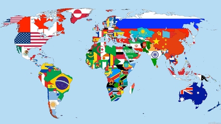 Abstract Worldmap - abstract, world, flags, hd, worldmap, 3d, earth, texture