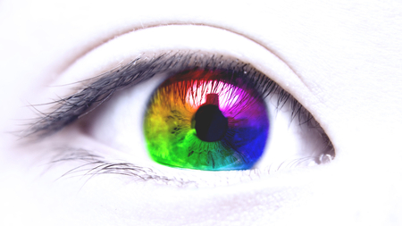 Colorful Eye - abstract, beautiful, photoshop, eye, human, colorful, fantasy, awesome, hd, 3d